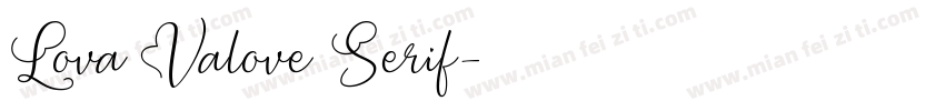 Lova Valove Serif字体转换